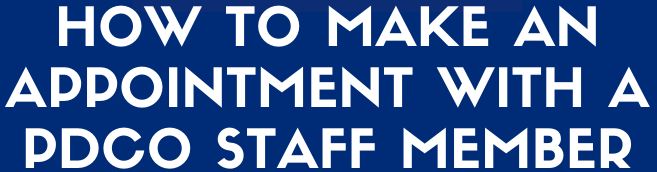 How to make an appointment with a Professional Development and Career Office staff member